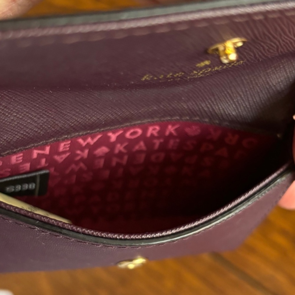 ♠️ Kate Spade Holly Laurel Way Card Wallet – Plum - Picture 3 of 6